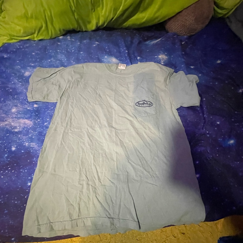 Men’s comfort colors brand Teachs Lair Marina light green T-Shirt- size Large🔥